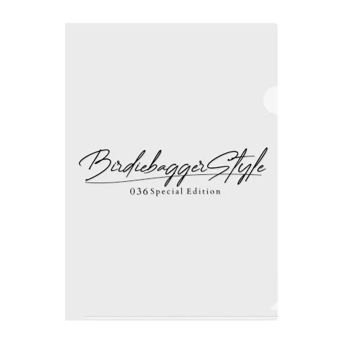 Birdie Bagger Style 036special edition（ブラックロゴ） Clear File Folder