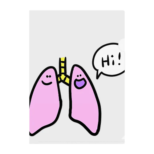 Hi! 陽気な肺 Clear File Folder