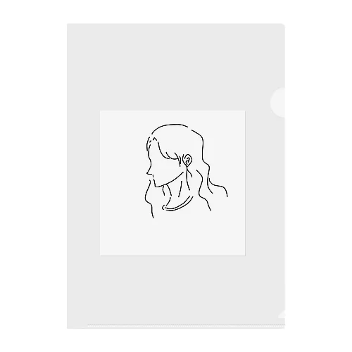 wavy girl Clear File Folder