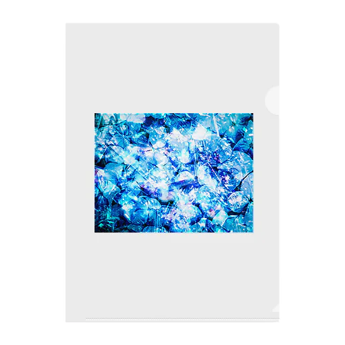 Blue Blue fragment Clear File Folder