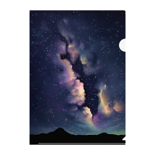 夜空星空(イラスト・修正版) Clear File Folder