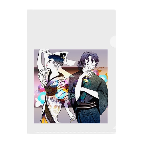 大人カップル Clear File Folder