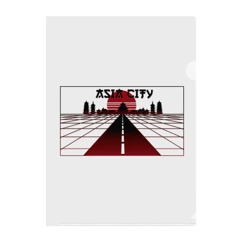  vaporwave asiacity  Clear File Folder