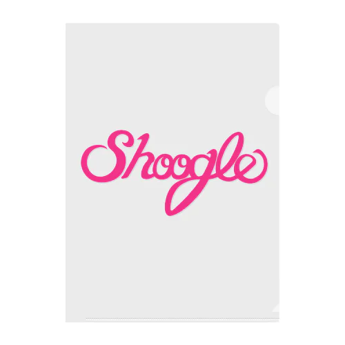 Shoogle(シューグル)ロゴ ピンク Clear File Folder