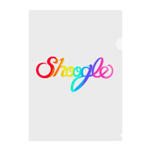 Shoogle(シューグル・週グル・週刊少年グルメ)ロゴ レインボー クリアファイル