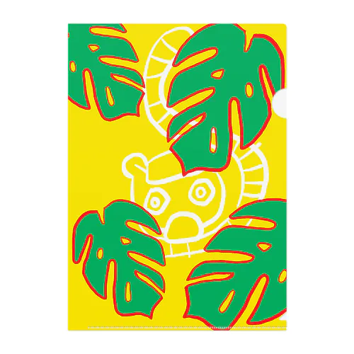 Monstera　Monkey　 Clear File Folder