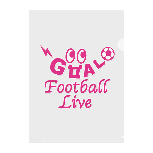 サッカー・GOAL・目玉・ピンク・FOOTBALL・サッカーボール・代表・ゴール坊や・サッカー坊や・キャラクター・サッカー魂・サッカー部・サッカー女子・サッカーファッション・かわいい・かっこいい・楽しい・おもしろ Clear File Folder