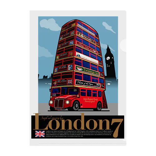 ロンドン7バス クリアファイル