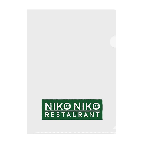 nikonikoロゴグリーン クリアファイル