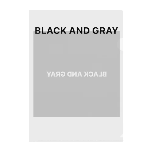 BLACK AND GRAY Clear File Folder