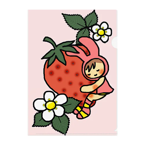 strawberry クリアファイル