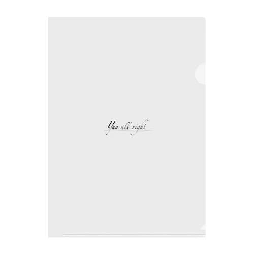 ロゴTシャツシリーズ/yuu all right Clear File Folder