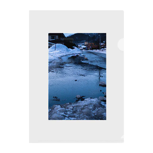 Street in blue  Clear File Folder