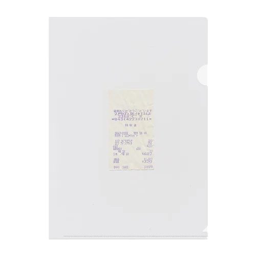 Receipt_002 Clear File Folder