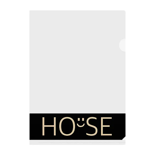 HorseHouse(黒） Clear File Folder