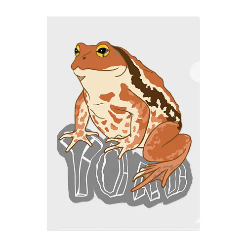 TOAD (ヒキガエル) 英字バージョン Clear File Folder