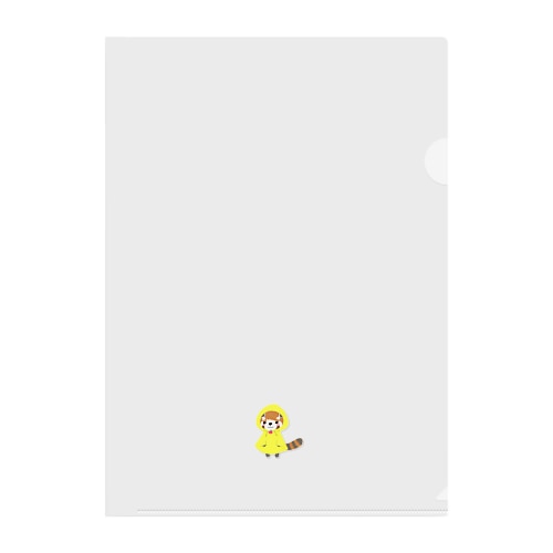 レインコートのレッサーパンダ Clear File Folder