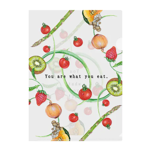 You are what you eat. Clear File Folder