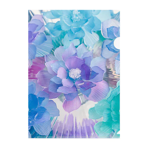 紫の花 Clear File Folder
