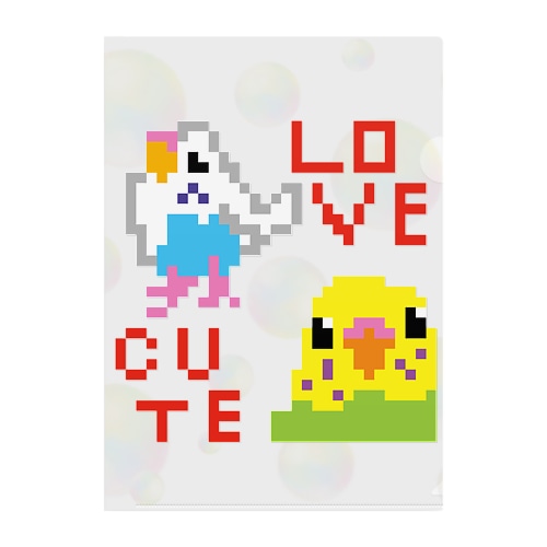 ドットなインコさん Clear File Folder