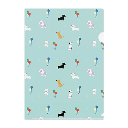 犬たち Clear File Folder