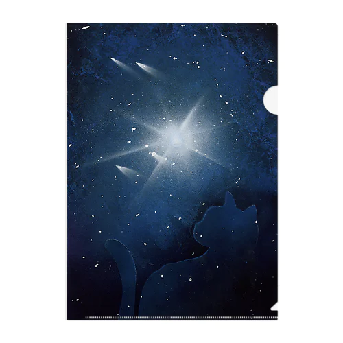 宇宙ネコ Clear File Folder