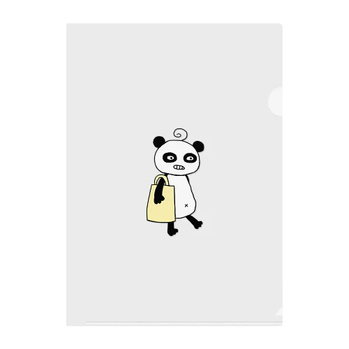 パンダのお買い物 クリアファイル