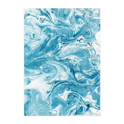 Ebru　light blue Clear File Folder