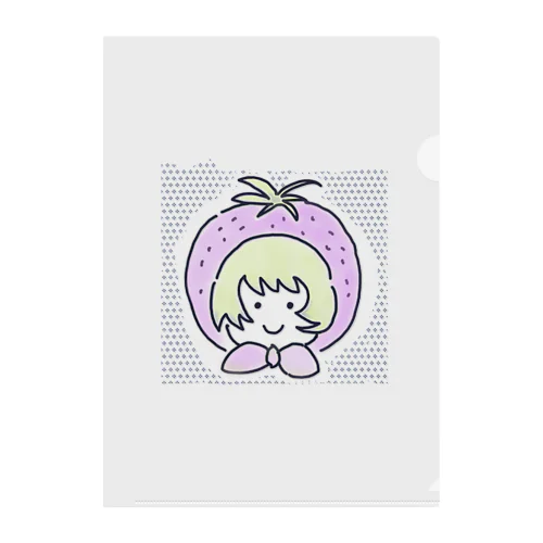 コラボ商品　苺いち絵的マミちゃんイチゴgirl Clear File Folder