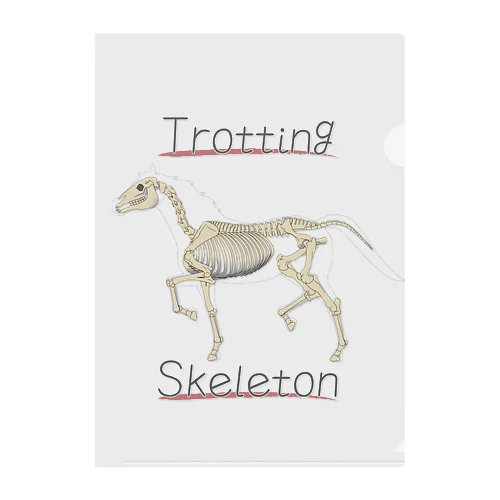 Trotting Skeleton クリアファイル