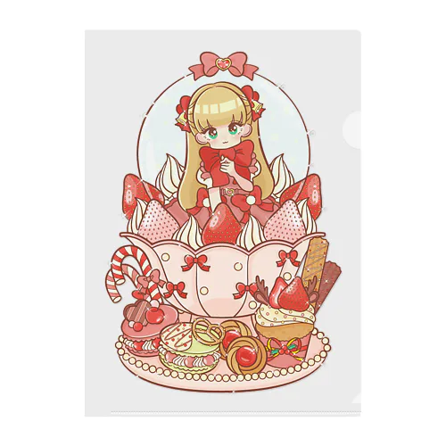 クリスマス🎄いちごスノードーム🍓⛄️ 背景無ver Clear File Folder