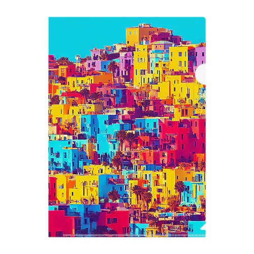 colorful houses Clear File Folder