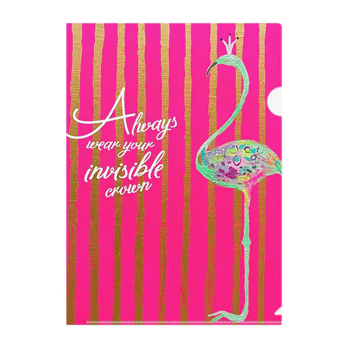 positive flamingo Clear File Folder