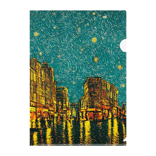 night sky after rain Clear File Folder