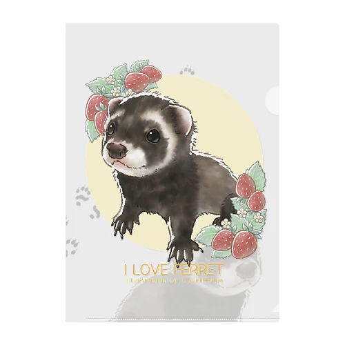 【No.11】I LOVE FERRET クリアファイル