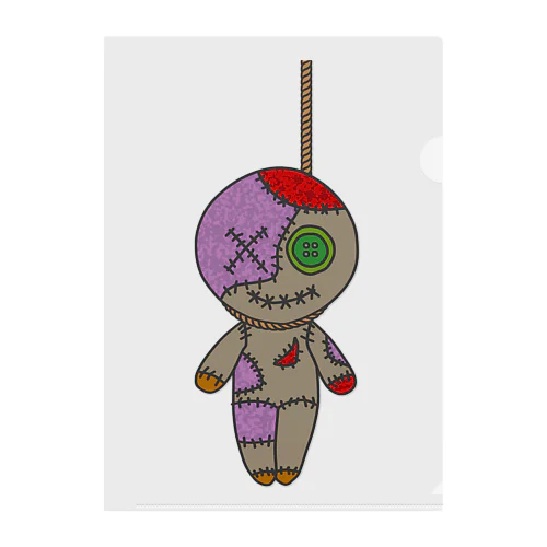 HANGING VOODOO DOLL Clear File Folder