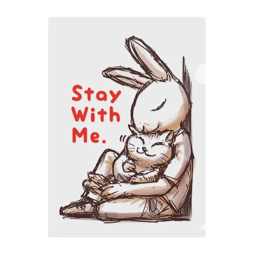 うさぎとねこ　Stay With Me クリアファイル