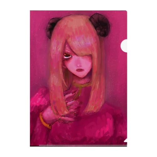  pink girl  Clear File Folder