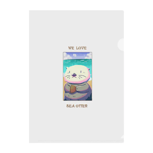 WE LOVE SEA OTTER(いろいろ編) Clear File Folder