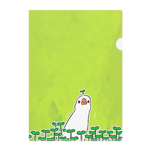 伸びる文鳥はいいぞ Clear File Folder