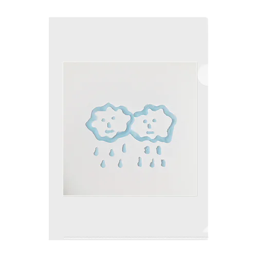 Fluffy Cloudy Clear File Folder