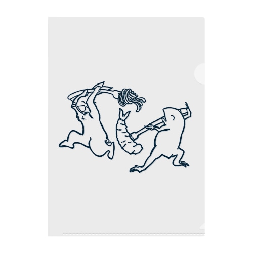 【ぎがといっしょ】《紺線》 Clear File Folder