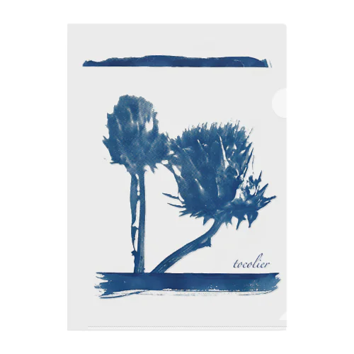 Cyanotype "artichoke"  Clear File Folder