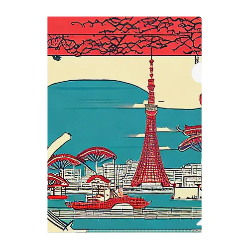 tokyotower5 Clear File Folder