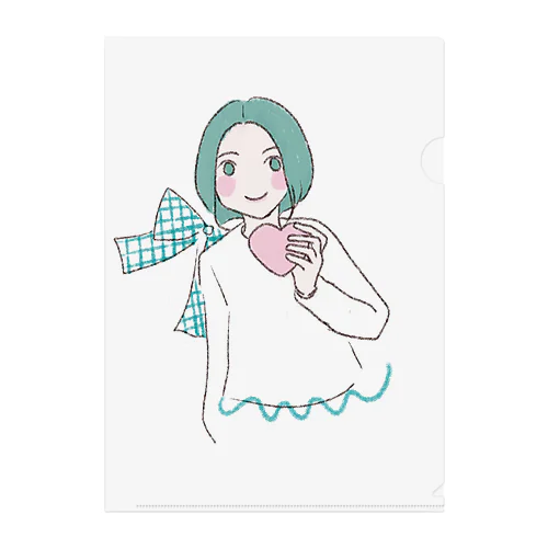 green Clear File Folder