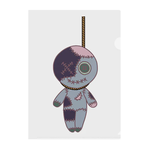 HANGING VOODOO DOLL SMOKEY Clear File Folder