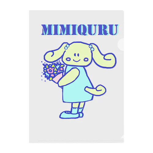 MIMIQURU　ミミキュル　花束💐 Clear File Folder