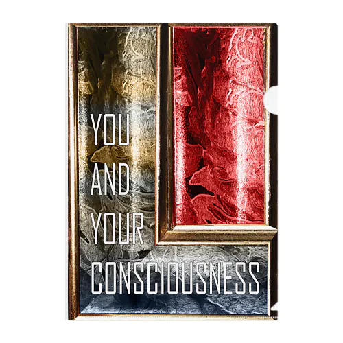 L型の額縁design「YOU AND YOUR CONSCIOUSNESS」typeB1 Clear File Folder