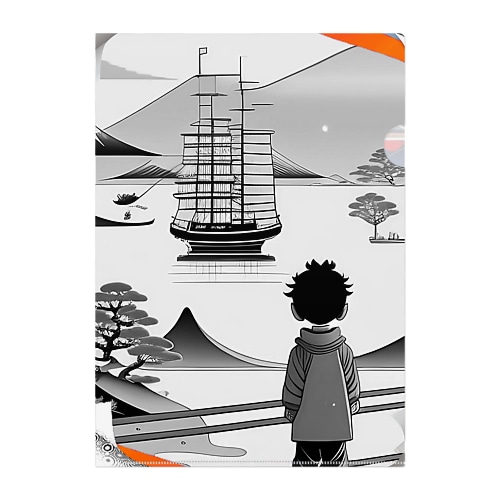 【リトル北斎まっけん坊や】の夢物語今後の予定Tシャツ Clear File Folder