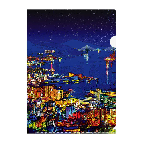 長崎の夜景 Clear File Folder